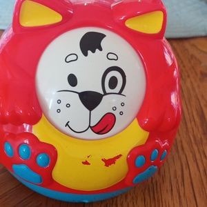 Shelcore vintage rolling dog toy